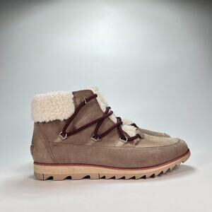 Sorel Harlow Lace Cozy Beige Casual Lace Up Winter Boots NL4345-264 Womens Sz 11